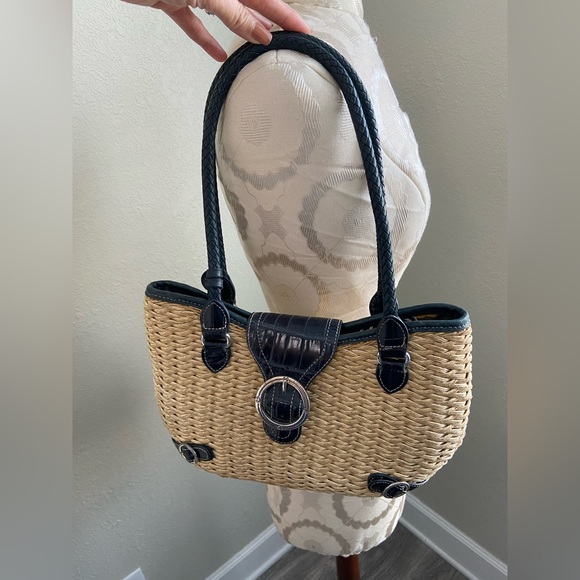 Brighton Bags Vintage Brighton Debbie Straw Basket Weave Handbag